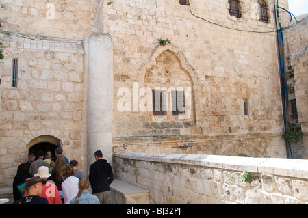 Israel, Jerusalem, Mount Zion, Eingang in den Raum des letzten Abendmahls (Coenaculum) Stockfoto