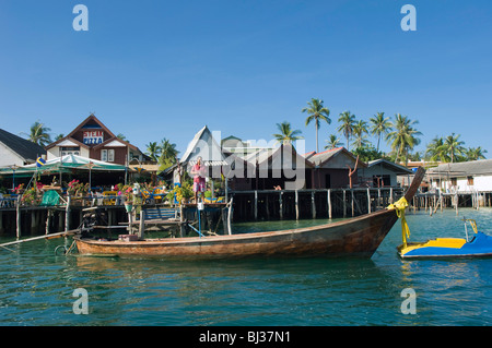 Fischerdorf Dorf Saladan, Koh Lanta oder Koh Lanta Island, Krabi, Thailand, Asien Stockfoto