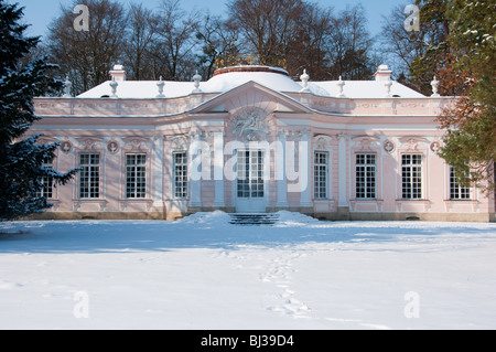 Die Amalienburg, findet sich ein Jagdhaus von Francois Cuvillies ca. 1740 erbaut auf dem Gelände von Schloss Nymphenburg, München Stockfoto