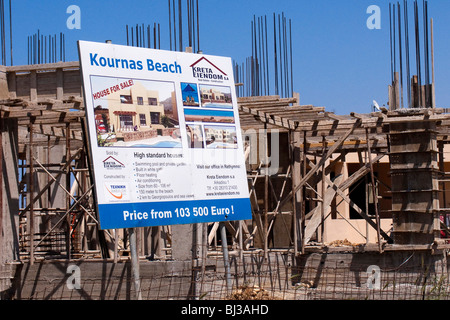 Neuentwicklung von Ferienhäuser in der Nähe von See Kournas in Kournas, Kreta, Griechenland, Europa Stockfoto