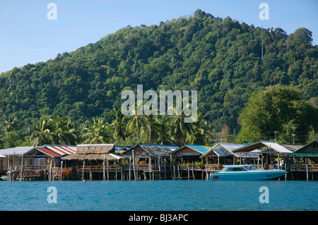 Fischerdorf Dorf Saladan, Koh Lanta oder Koh Lanta Island, Krabi, Thailand, Asien Stockfoto