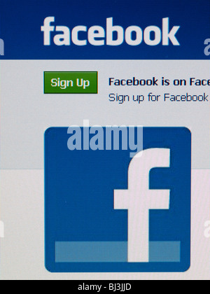 Facebook soziale Netzwerk Internet Website Homepage Nahaufnahme Stockfoto