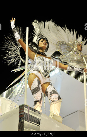 Sambaschule Portela, Karneval 2010, Sambodromo, Rio De Janeiro, Brasilien Stockfoto