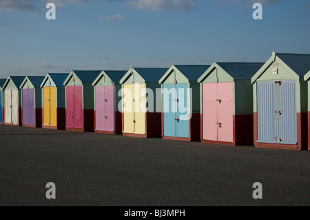 Beach Huts, Brighton, Großbritannien Stockfoto