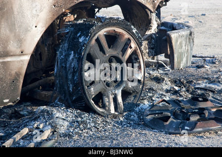 Felge, Brand Rad Abholung. Stockfoto