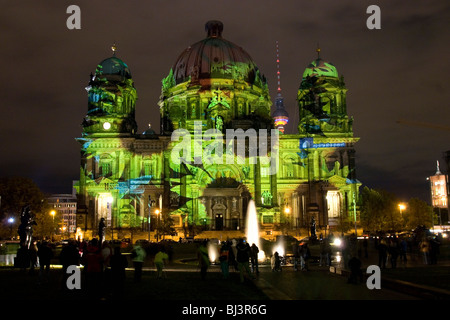 Berliner Dom während des Festival of Lights 2007, Berlin, Deutschland Stockfoto