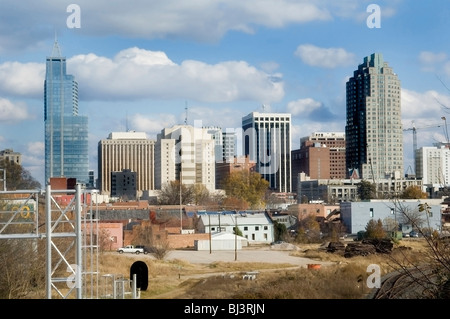 Skyline von Raleigh Stockfoto