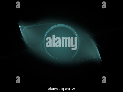 Raum-Auge - generiert abstrakte Fraktal Abbildung Stockfoto