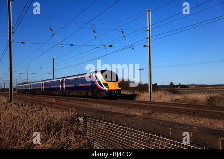 180 Klasse Adelante, High-Speed Diesel Einheit erste Rumpf Züge East Coast Main Line Eisenbahn Peterborough Cambridgeshire Stockfoto