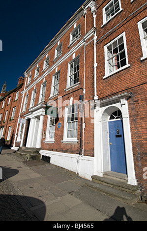 Reihenhäuser im Zentrum der malerischen Stadt Ludlow Shropshire Stockfoto