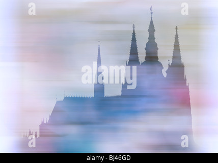 Hradschin - Kathedrale der Veitsdom auf der Pragerburg Stockfoto