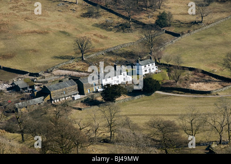 Von Beatrix Potter gehörte Troutbeck Park Farm, Cumbria im englischen Lake District.   FOTOGRAFIERT VON DER ÖFFENTLICHEN STRAßE. Stockfoto