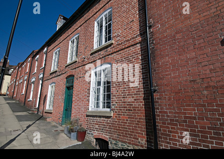 Ludlow Stadt Shropshire Reihenhaus auf dem Land in der breiten Straße ludlow Stockfoto