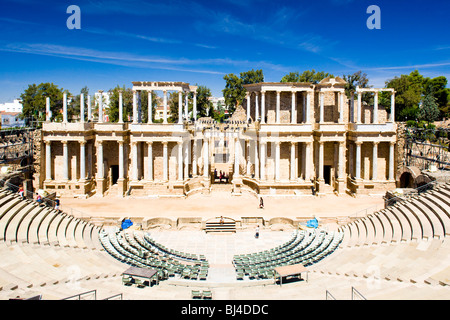 Römisches Theater, Merida, der Provinz Badajoz, Extremadura, Spanien Stockfoto