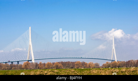 Pont de Normandie Hängebrücke über den Fluss Seine, Normandie, Frankreich Stockfoto