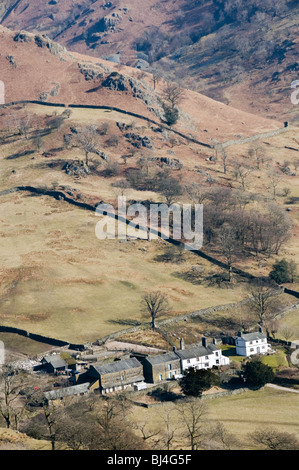 Von Beatrix Potter gehörte Troutbeck Park Farm, Cumbria im englischen Lake District.   FOTOGRAFIERT VON DER ÖFFENTLICHEN STRAßE. Stockfoto