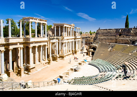 Römisches Theater, Merida, der Provinz Badajoz, Extremadura, Spanien Stockfoto