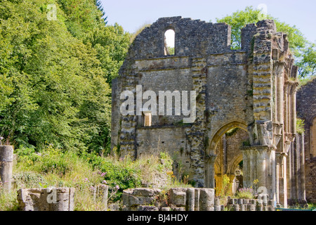 Original ruiniert Notre-Dame von Orval Zisterzienser Abtei, Belgien Stockfoto