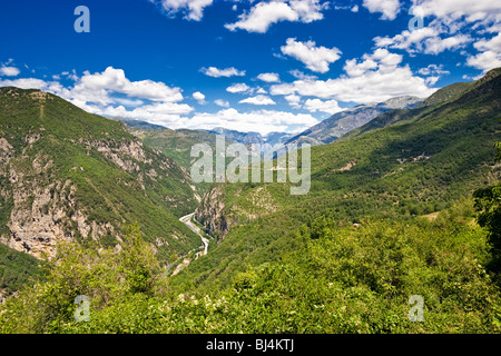 Berglandschaft in der Tinee Tal in den Alpes Maritimes, Nationalpark Mercantour, Provence, Frankreich Stockfoto