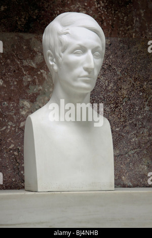 Büste von Carl Maria von Weber, Walhalla Tempel, Donaustauf, Bayern, Deutschland, Europa Stockfoto