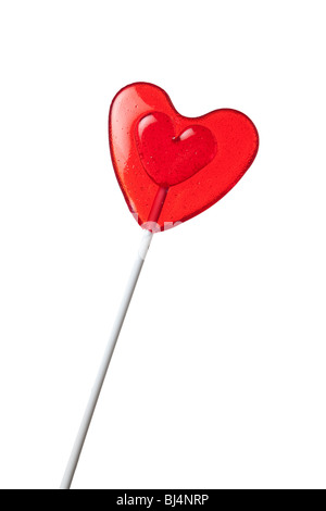 Zwei Herzen Lutscher Stockfoto