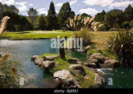 Wairakei International Golf Course ist nur fünf Fahrminuten vom Huka Lodge Taupo New Zealand Stockfoto