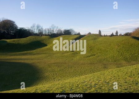 Römisches Amphitheater, Cirencester, Gloucestershire, England Stockfoto