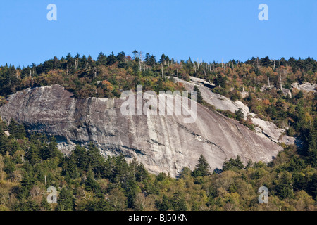 Blick auf Glass Rock National Forest Pisgah North Carolina NC Appalachian Mountains auf Blue Ridge in USA USA USA Log Hollow Vereinigte Staaten von Hi-res Stockfoto