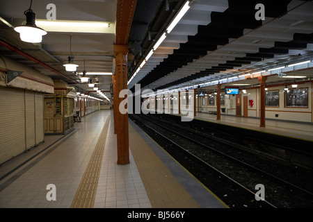 Innenraum der alten "Subte" u-Bahn station Peru der historischen Linea eine erste u-Bahn-Linie in Capital federal Buenos aires Stockfoto