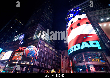 Broadway bei Nacht, New York City, USA Stockfoto