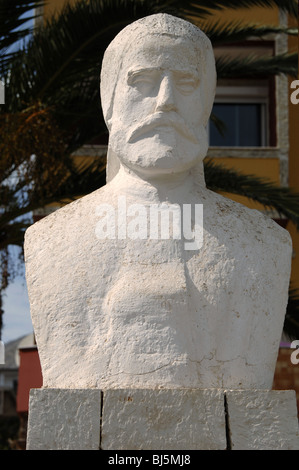 Hasan Hoxha Tasini (1812-1881). Büste. Saranda. Republik von Albanien. Stockfoto