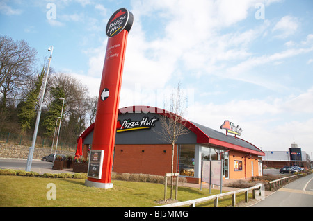 Pizza Hut Restaurant in Crewe UK Stockfoto