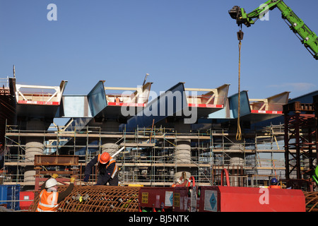 Bau der M74 Motorway Extension, Eglington Street, Glasgow, Schottland, UK Stockfoto