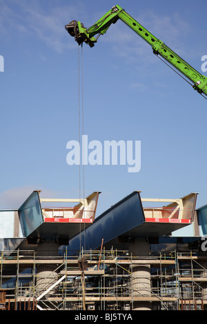 Bau der M74 Motorway Extension, Eglington Street, Glasgow, Schottland, UK Stockfoto