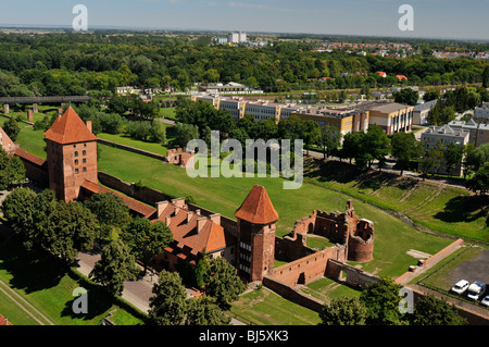 Blick vom Turm in Malbork. Stockfoto