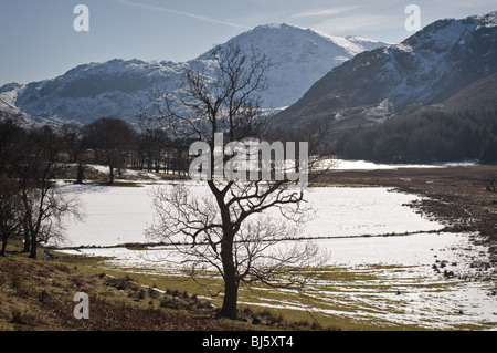 Blea Tarn, Fuß Ansichten über Rundschreiben vom Elterwater, in der Nähe von Ambleside, Lingmoor Fell und zurück. Stockfoto