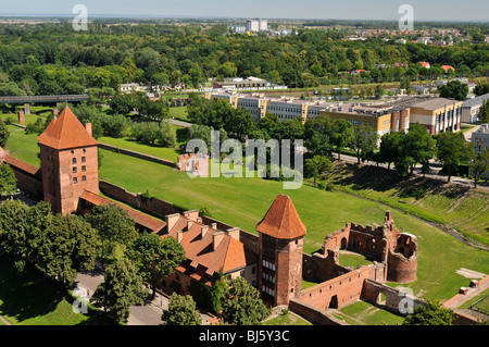 Blick vom Turm in Malbork. Stockfoto