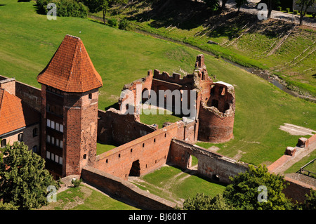 Blick vom Turm in Malbork. Stockfoto