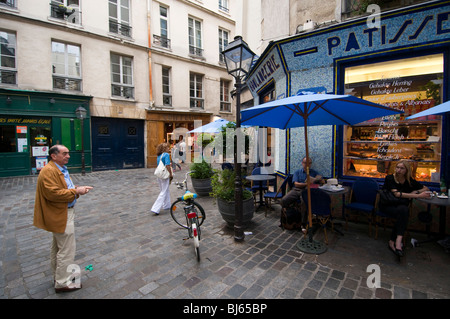 Jüdischen Konditorei, Rue des Rosiers, Stadtteil Marais, Paris, Frankreich. Stockfoto