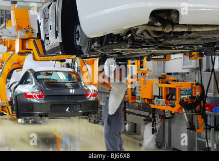 Herstellung von Porsche Carrera, Stuttgart, Deutschland Stockfoto