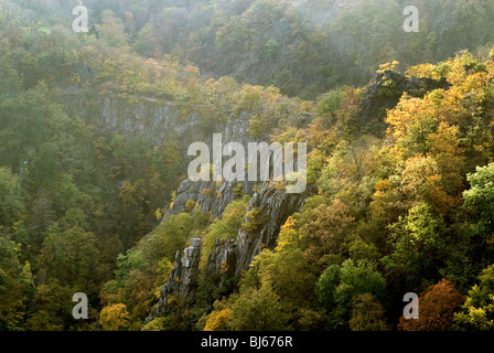 Blick von der Rosstrappe auf das Bodetal Thale, Deutschland Stockfoto