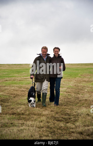 Ehepaar zu Fuß und genießen ihr Land Lebensstil, Cumbria, uk Stockfoto