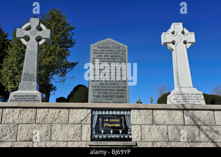 J.m. Barrie Grabstein, Kirriemuir Stockfoto