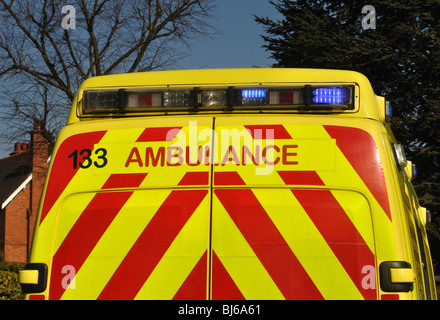 Rückseite des Krankenwagens, UK Stockfoto