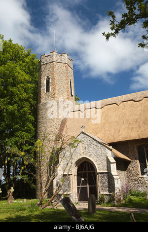 Großbritannien, England, Norfolk, Horsey, strohgedeckten Pfarrei Allerheiligenkirche Stockfoto