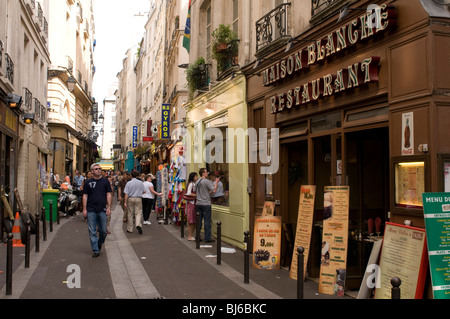 Rue De La Huchette, Quartier Latin, Paris, Frankreich. Stockfoto