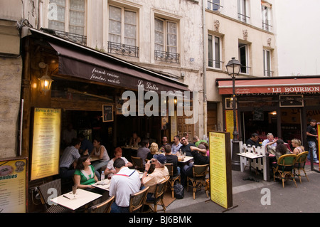 Bistrot in Rue Xavier Privas, Quartier Latin, Paris, Frankreich. Stockfoto