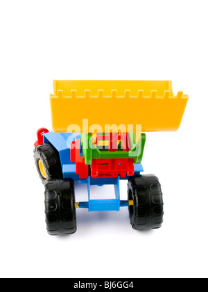 Bunte Kinder Spielzeug auf weißem Hintergrund Stockfoto