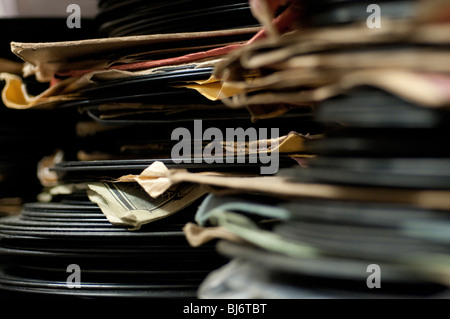 78 Rpm Schallplatten und Ärmel Stockfoto