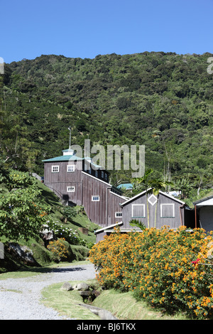 Finca Lerida Kaffeehaus und Boutique-Hotel / Lodge, die bei Vogelbeobachtern beliebt ist), in der Nähe von Boquete, Chiriqui, Panama Stockfoto